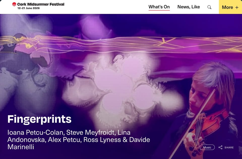 Fingerprints listed on the Cork Midsummer Festival website